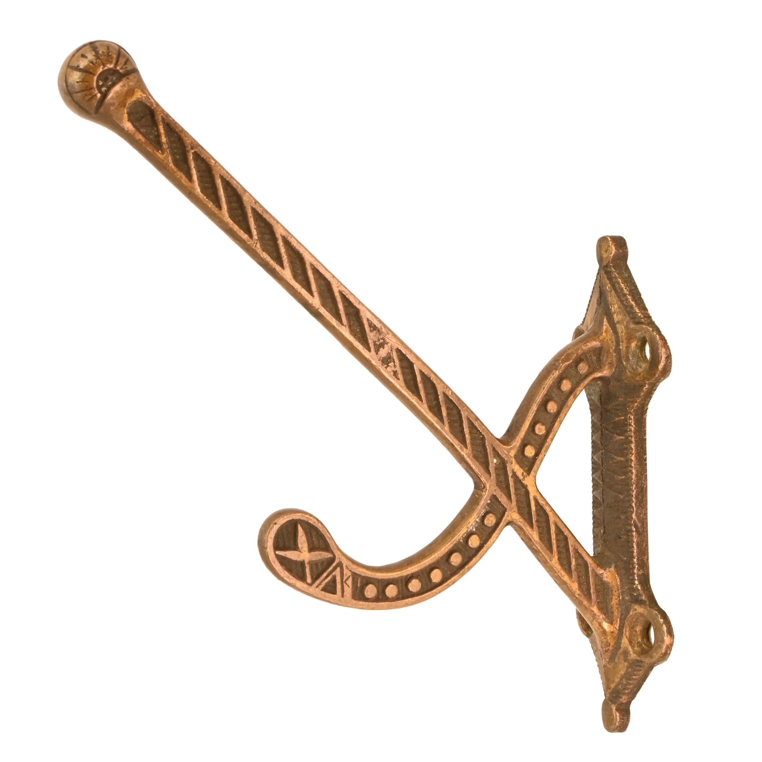 brass plated eastlake swinging bracket — Architectural Antiques